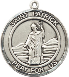[7084RDSS] Sterling Silver Saint Patrick Medal