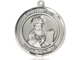 [7086RDSS] Sterling Silver Saint Paul the Apostle Medal