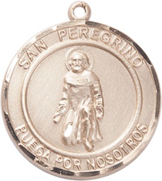 [7088RDSPGF] 14kt Gold Filled San Peregrino Medal