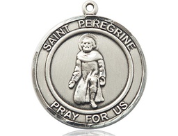 [7088RDSS] Sterling Silver Saint Peregrine Medal