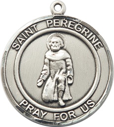 [7088RDSS] Sterling Silver Saint Peregrine Medal