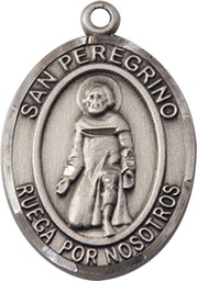 [7088SPSS] Sterling Silver San Peregrino Medal