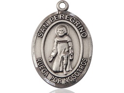 [7088SPSS] Sterling Silver San Peregrino Medal