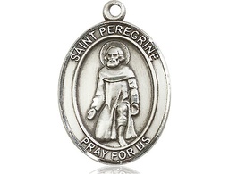 [7088SS] Sterling Silver Saint Peregrine Laziosi Medal