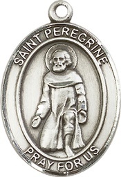 [7088SS] Sterling Silver Saint Peregrine Laziosi Medal