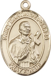 [7089GF] 14kt Gold Filled Saint Martin de Porres Medal