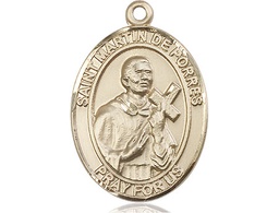 [7089GF] 14kt Gold Filled Saint Martin de Porres Medal