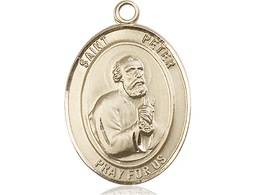 [7090GF] 14kt Gold Filled Saint Peter the Apostle Medal
