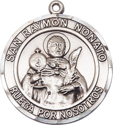 [7091RDSPSS] Sterling Silver San Raymon Nonato Medal
