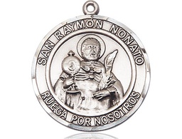 [7091RDSPSS] Sterling Silver San Raymon Nonato Medal