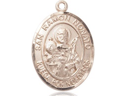 [7091SPGF] 14kt Gold Filled San Raymon Nonato Medal