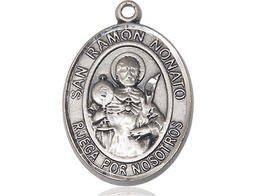 [7091SPSS] Sterling Silver San Raymon Nonato Medal