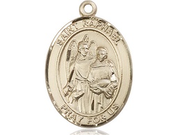 [7092GF] 14kt Gold Filled Saint Raphael the Archangel Medal