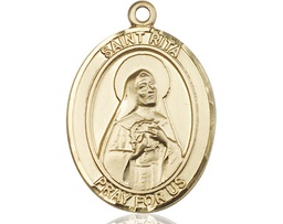 [7094GF] 14kt Gold Filled Saint Rita of Cascia Medal