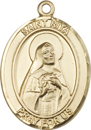 [7094GF] 14kt Gold Filled Saint Rita of Cascia Medal