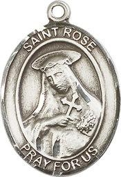[7095SS] Sterling Silver Saint Rose of Lima Medal