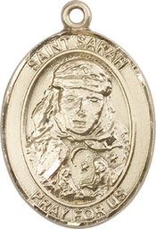 [7097GF] 14kt Gold Filled Saint Sarah Medal