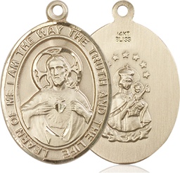 [7098KT] 14kt Gold Scapular Medal