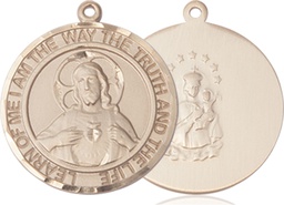 [7098RDKT] 14kt Gold Scapular Medal