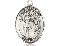 [7100SS] Sterling Silver Saint Sebastian Medal