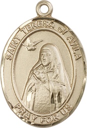[7102GF] 14kt Gold Filled Saint Teresa of Avila Medal