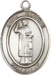 [7104SS] Sterling Silver Saint Stephen the Martyr Medal