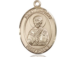 [7105GF] 14kt Gold Filled Saint Timothy Medal