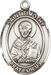 [7105SS] Sterling Silver Saint Timothy Medal