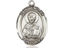[7105SS] Sterling Silver Saint Timothy Medal