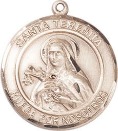 [7106RDSPGF] 14kt Gold Filled Santa Teresita Medal