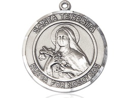 [7106RDSPSS] Sterling Silver Santa Teresita Medal