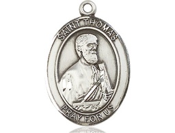 [7107SS] Sterling Silver Saint Thomas the Apostle Medal