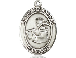 [7108SS] Sterling Silver Saint Thomas Aquinas Medal