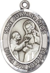 [7112SPSS] Sterling Silver San Juan de Dios Medal