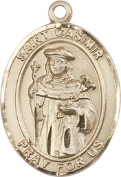 [7113GF] 14kt Gold Filled Saint Casimir of Poland Medal