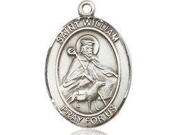 [7114SS] Sterling Silver Saint William of Rochester Medal