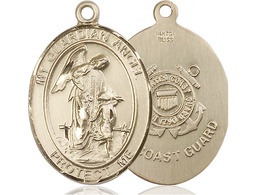 [7118GF3] 14kt Gold Filled Guardian Angel Coast Guard Medal
