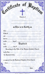 [No.314] Baptismal Certificates (Pad)