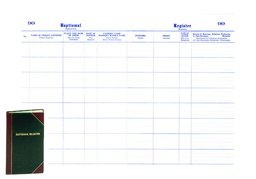 [No.103] Baptismal Register, 1000 Entries
