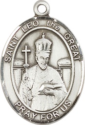 [7120SS] Sterling Silver Saint Leo the Great Medal