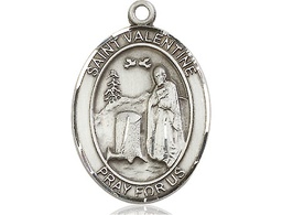 [7121SS] Sterling Silver Saint Valentine of Rome Medal