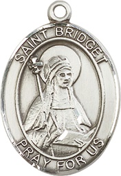 [7122SS] Sterling Silver Saint Bridget of Sweden Medal