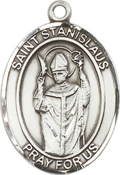 [7124SS] Sterling Silver Saint Stanislaus Medal
