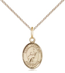 [9261GF/18GF] 14kt Gold Filled Saint Tarcisius Pendant on a 18 inch Gold Filled Light Curb chain