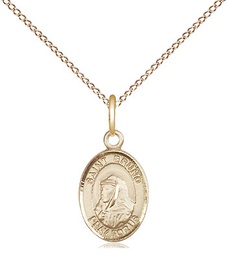 [9270GF/18GF] 14kt Gold Filled Saint Bruno Pendant on a 18 inch Gold Filled Light Curb chain