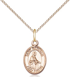 [9274GF/18GF] 14kt Gold Filled Saint Remigius of Reims Pendant on a 18 inch Gold Filled Light Curb chain