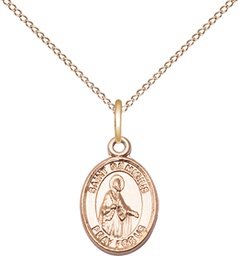 [9274GF/18GF] 14kt Gold Filled Saint Remigius of Reims Pendant on a 18 inch Gold Filled Light Curb chain