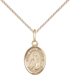 [9275GF/18GF] 14kt Gold Filled Saint Basil the Great Pendant on a 18 inch Gold Filled Light Curb chain