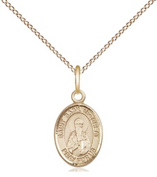 [9275GF/18GF] 14kt Gold Filled Saint Basil the Great Pendant on a 18 inch Gold Filled Light Curb chain
