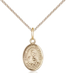 [9277GF/18GF] 14kt Gold Filled Saint James the Lesser Pendant on a 18 inch Gold Filled Light Curb chain
